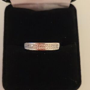 Silver Moissonite  Band Ring - Women Jewelry